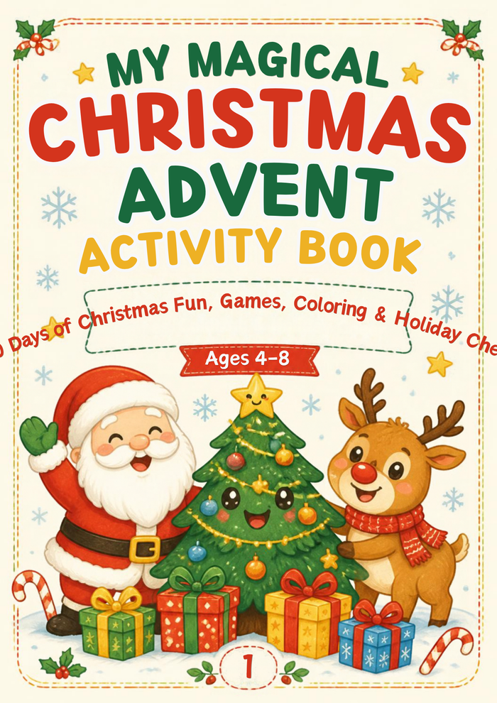 Christmas Activity Book for Kids Ages 4–8: Printable Fun