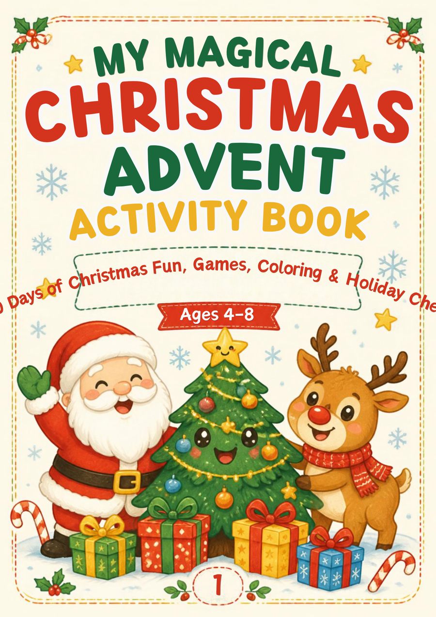 Christmas Activity Book for Kids Ages 4–8: Printable Fun