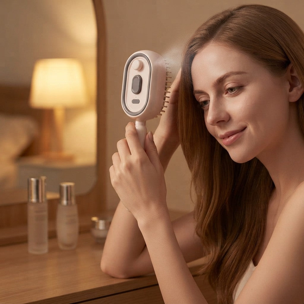 Electric Scalp Massage Comb with Spray